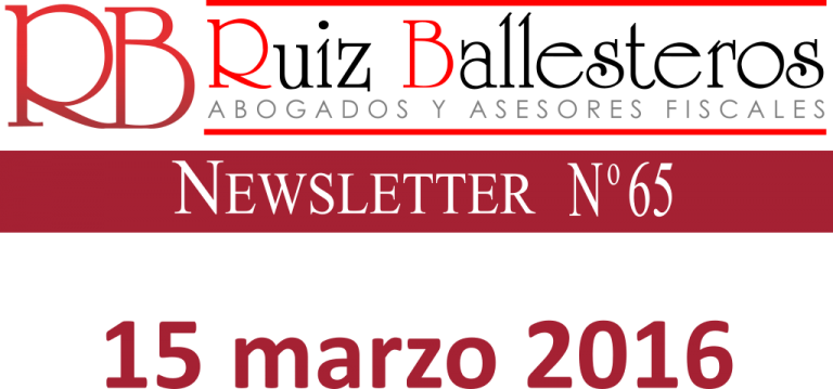 Newsletter nº 65 | 15 marzo 2016