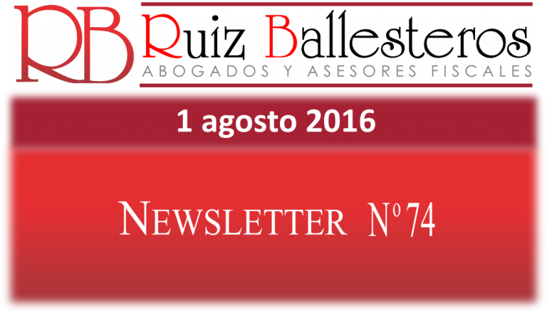 Newsletter nº 74 | 1 de agosto de 2016
