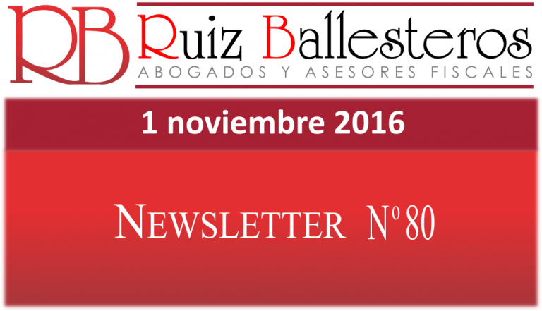 Newsletter nº 80 | 1 de noviembre de 2016