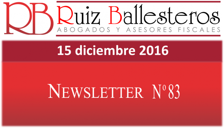 Newsletter nº 83 | 15 de diciembre de 2016