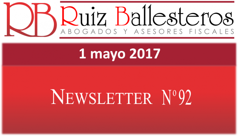 Newsletter nº 92 | 1 de mayo de 2017