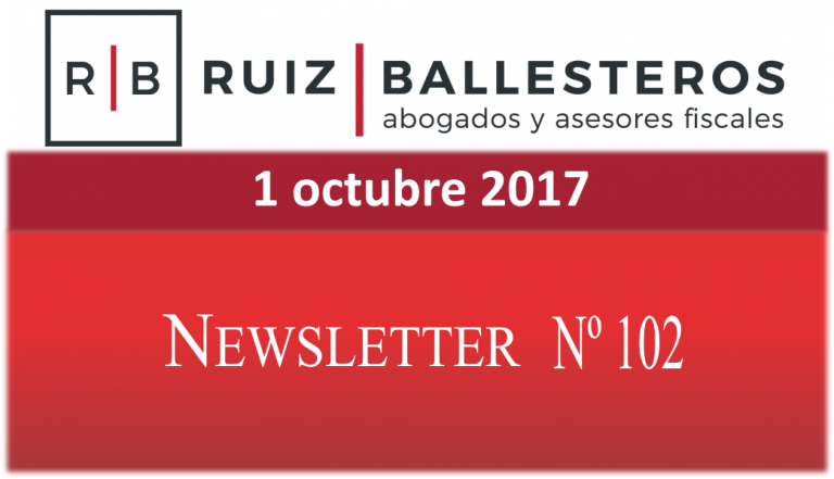 Newsletter nº 102 | 1 de octubre de 2017