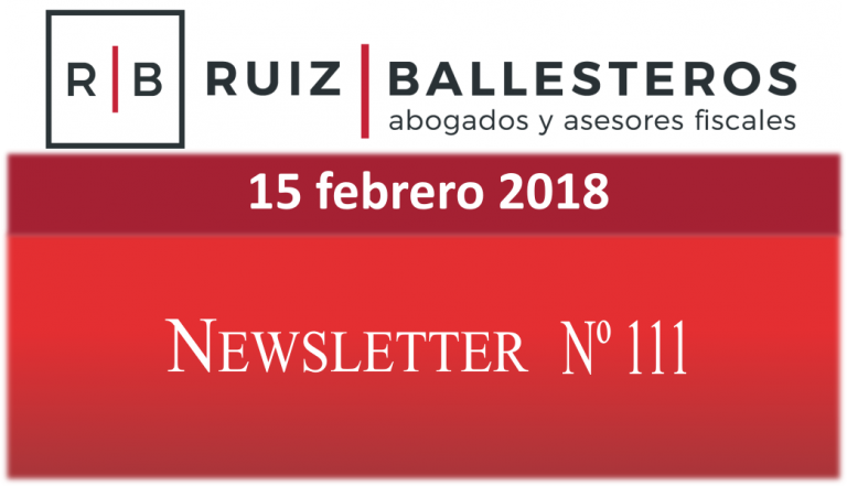 Newsletter nº 111 | 15 de febrero de 2018
