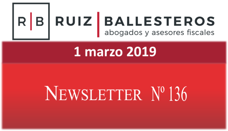 Newsletter nº 136 | 1 de marzo de 2019