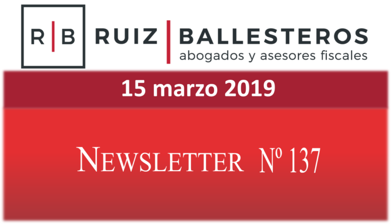 Newsletter nº 137 | 15 de marzo de 2019