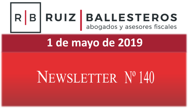 Newsletter nº 140 | 1 de mayo de 2019