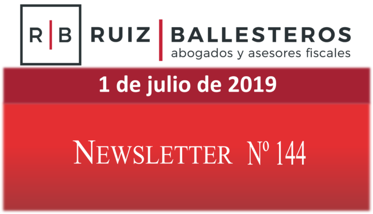 Newsletter nº 144 | 1 de julio de 2019