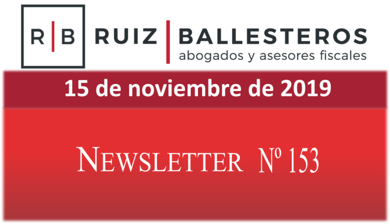 Newsletter nº 153 | 15 de noviembre de 2019