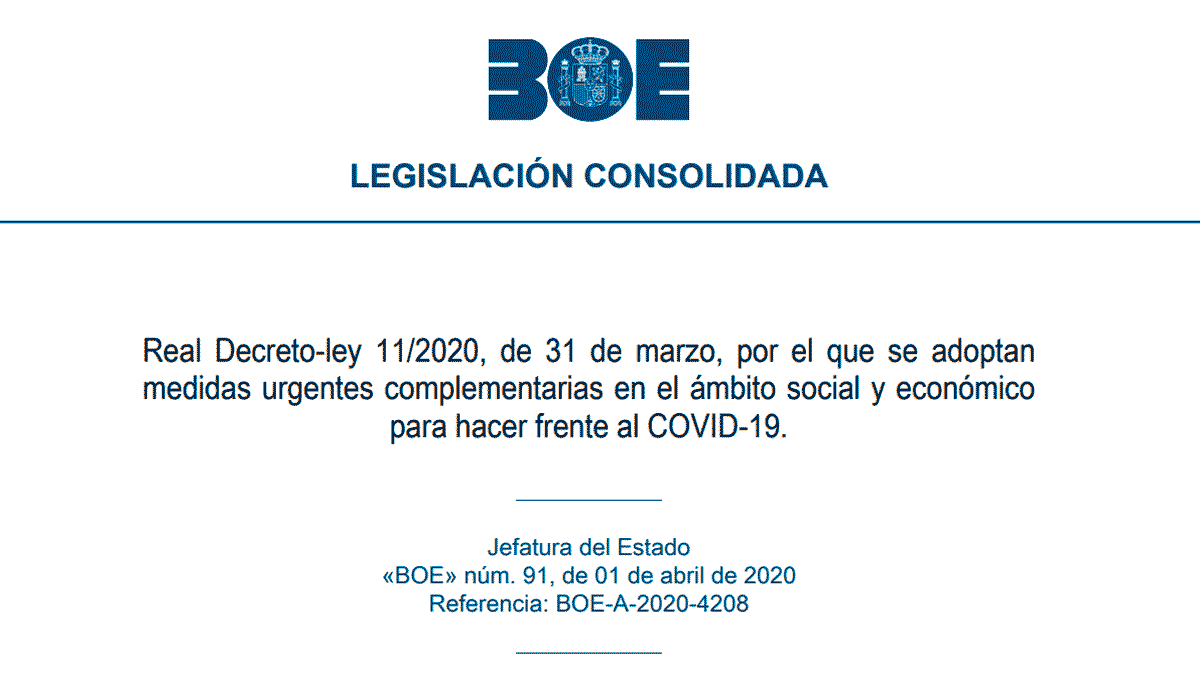 RDL 11 De 31 De Marzo De 2020