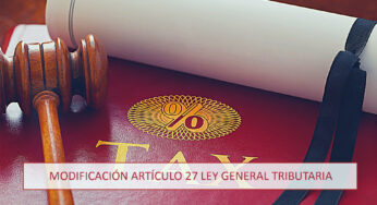 Amendment to Article 27 of the General Tax Law