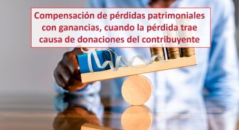 Compensación de pérdidas patrimoniales con ganancias, cuando la pérdida trae causa de donaciones del contribuyente