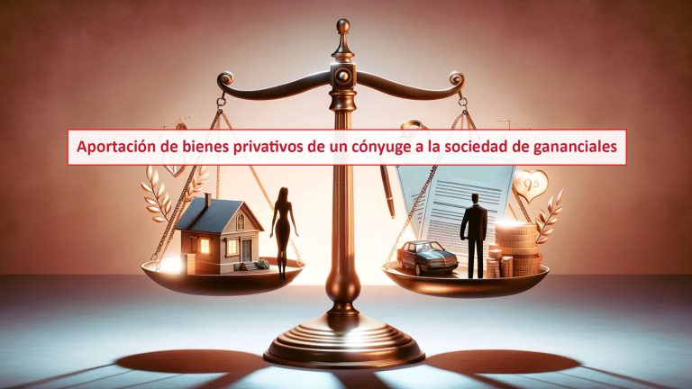 Aportación de bienes privativos de un cónyuge a la sociedad de gananciales