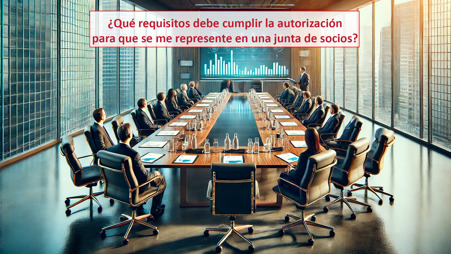 Requisitos Representacion Junta Socios