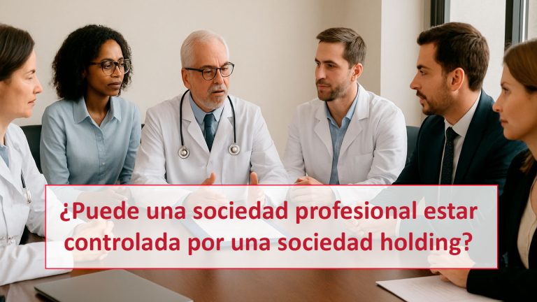 ¿Puede una sociedad profesional estar controlada por una sociedad holding?