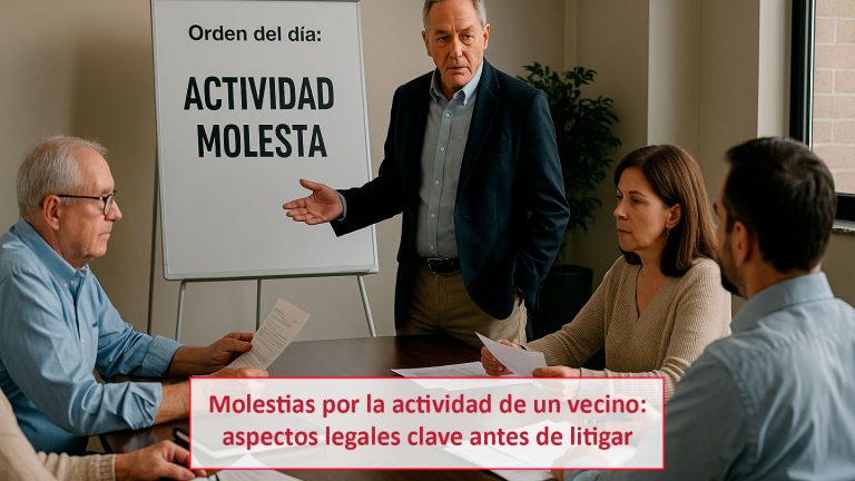 Molestias por la actividad de un vecino: aspectos legales clave antes de litigar