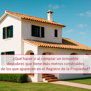 ¿Qué hacer si al comprar un inmueble descubres que tiene más metros construidos de los que aparecen en el Registro de la Propiedad?