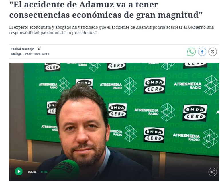 Onda Cero Radio Málaga: El accidente de Adamuz va a tener consecuencias económicas de gran magnitud