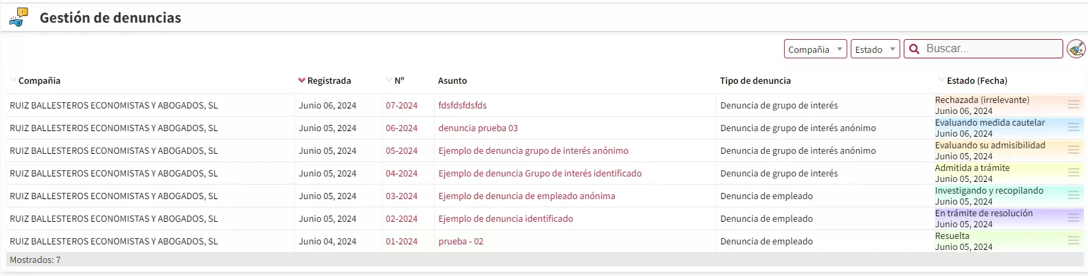Gestion De Denuncias 1