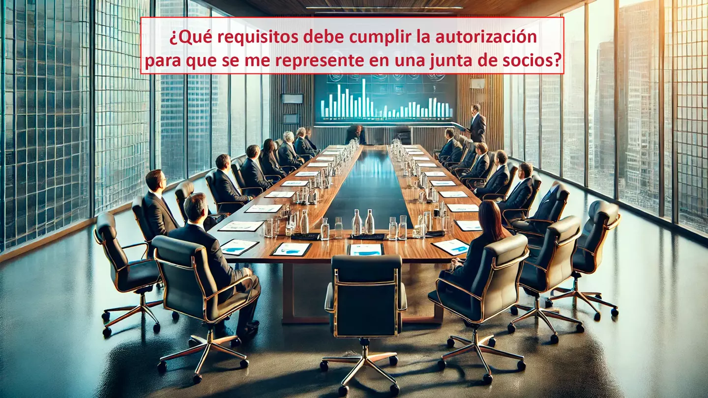 Requisitos Representacion Junta Socios
